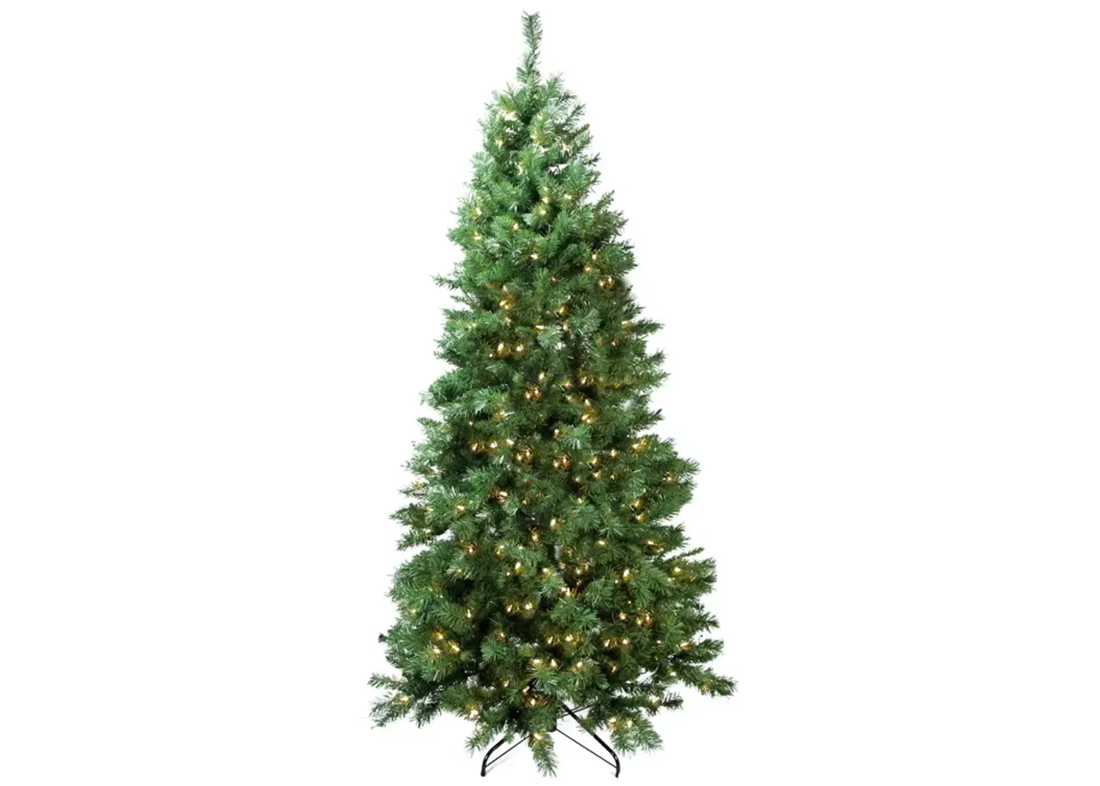 7' Pre-Lit Slim Glacier Pine Artificial Christmas Tree - Multicolor LED Lights