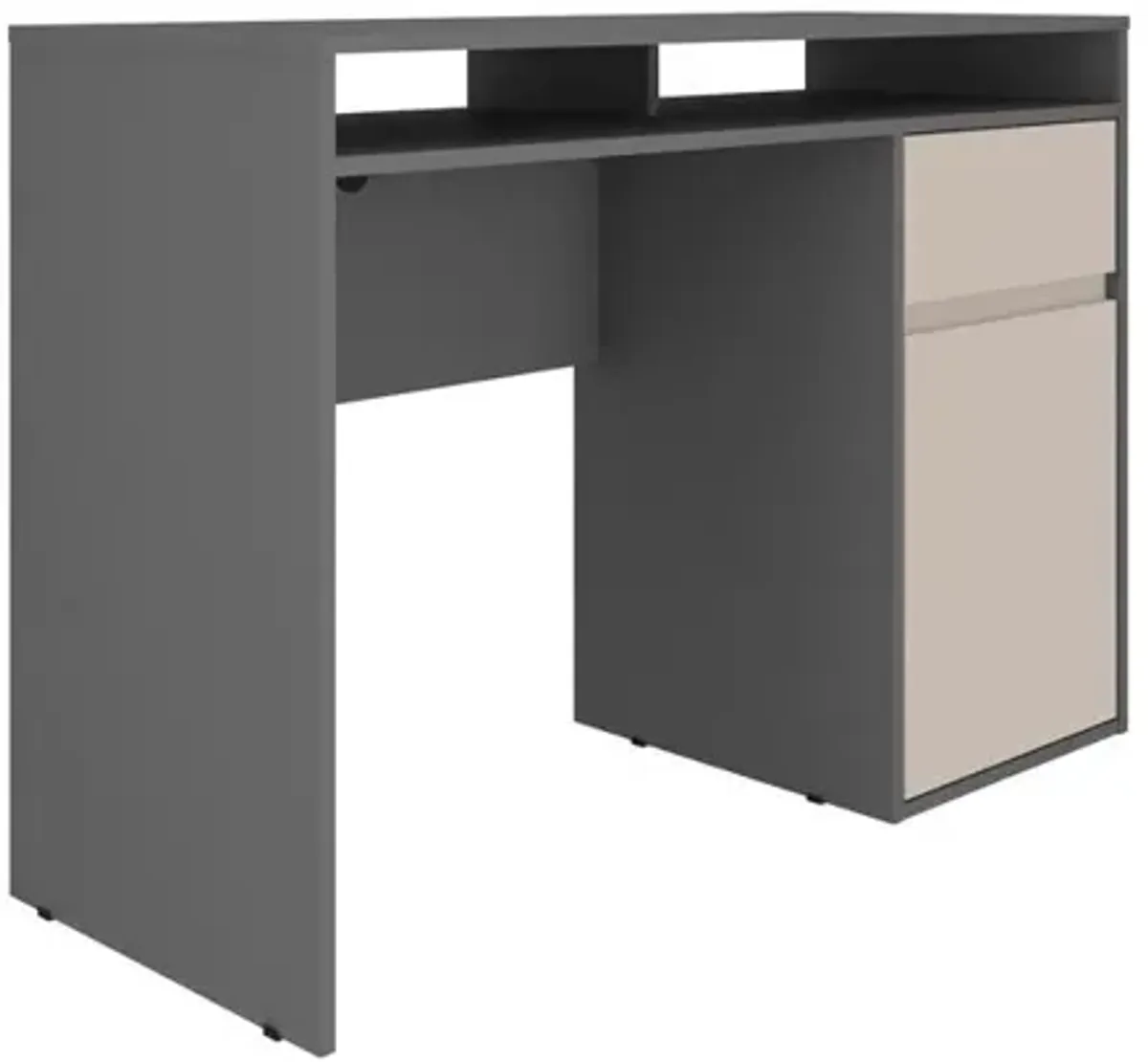 Techni Mobili Home Office Workstation with Storage, Grey