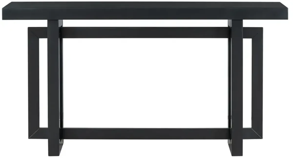 Merax Contemporary Console Table with Wood Top