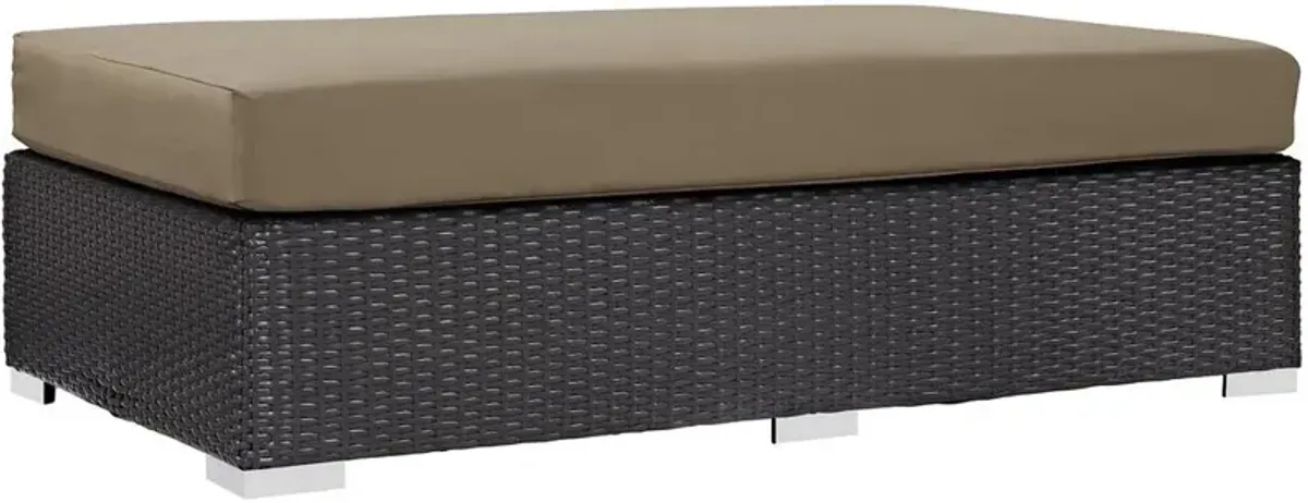 Modway Convene Outdoor Patio Fabric Rectangle Ottoman