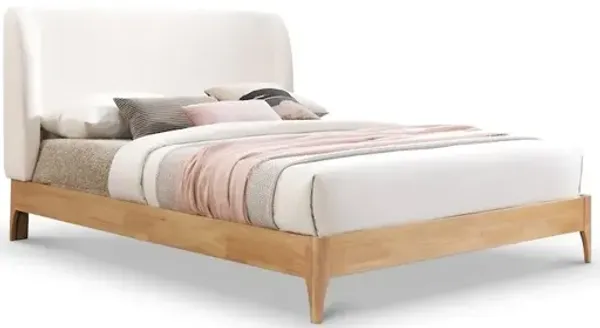 Meridian Furniture Ventura Cream Polyester Fabric Full Bed