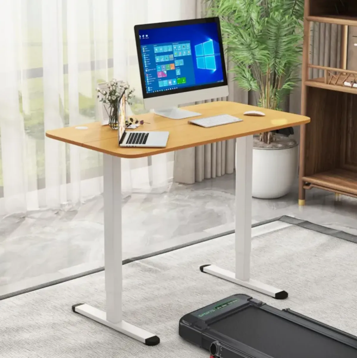 Hivvago Electric Standing Desk Adjustable Stand up Computer Desk Anti-collision