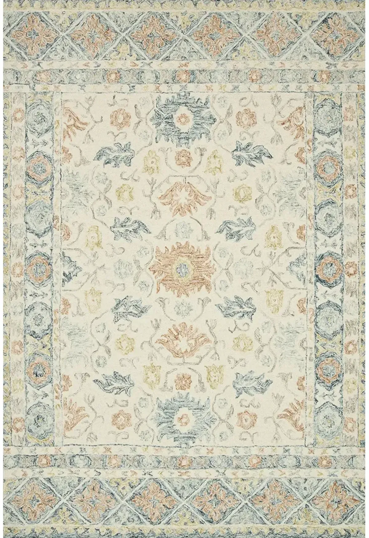 Norabel NOR01 Ivory/Multi 5' x 7'6" Rug