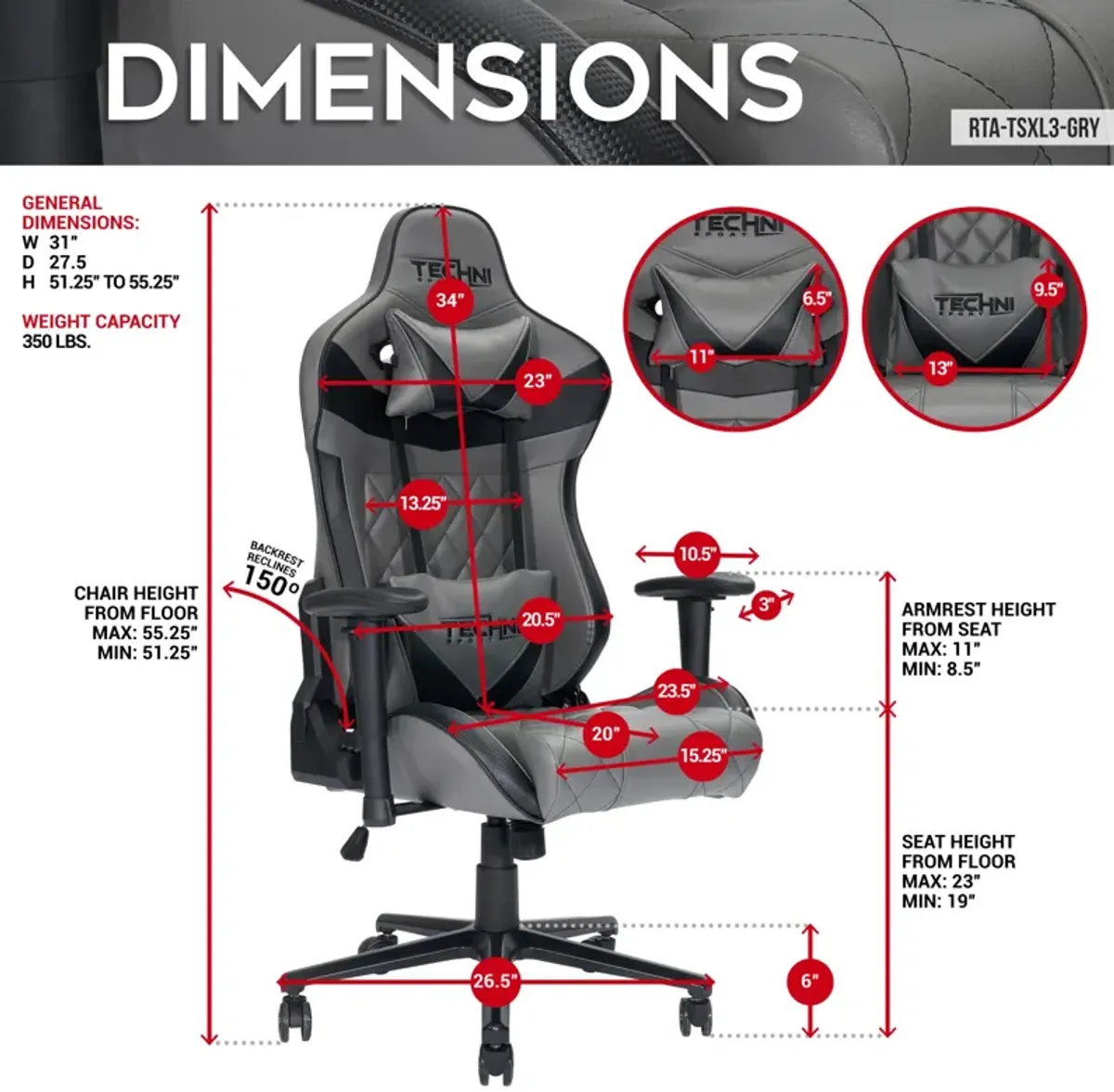 XL Ergonomic Gaming Chair