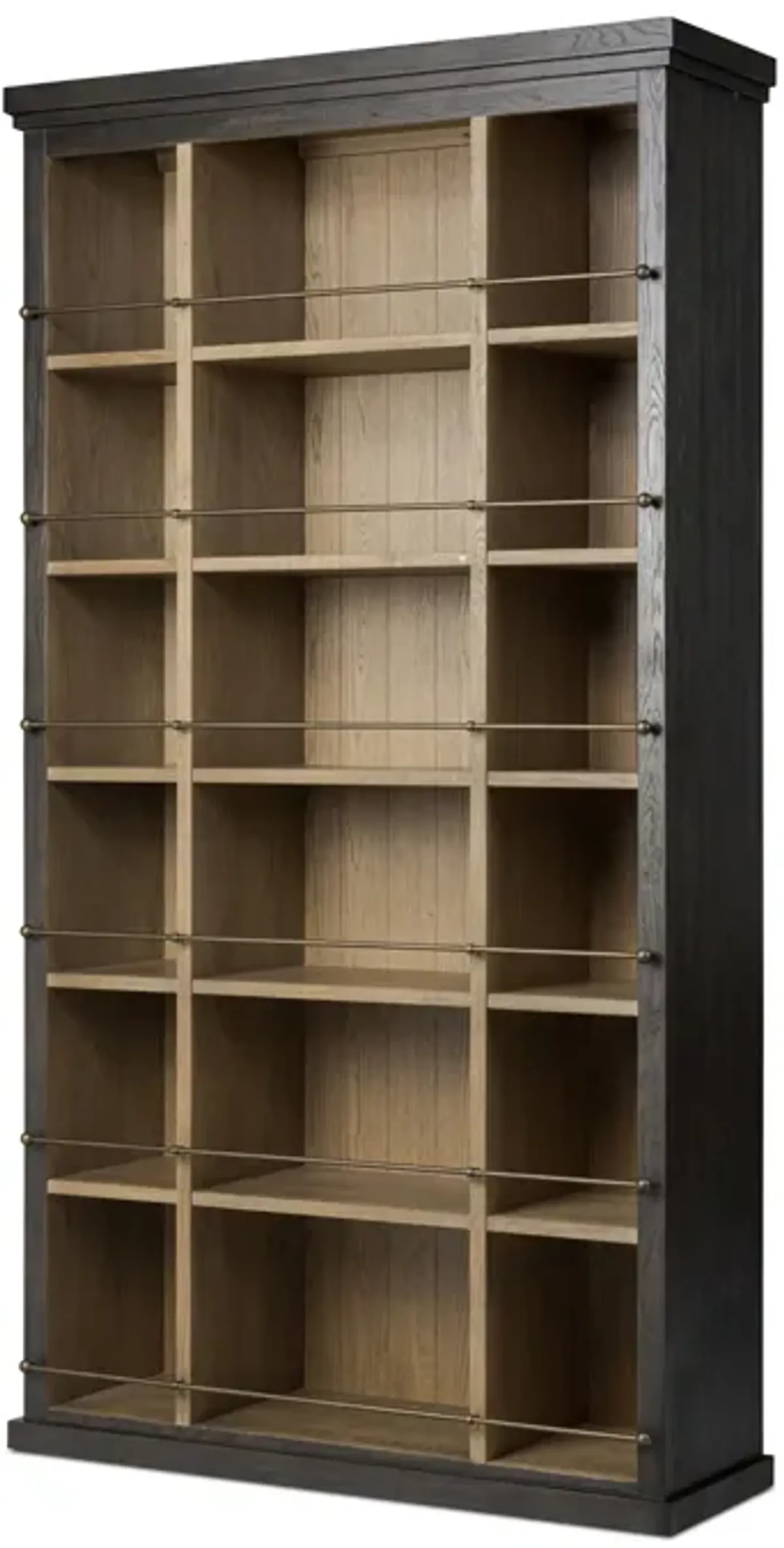 Alistair Smoked Black Bookcase