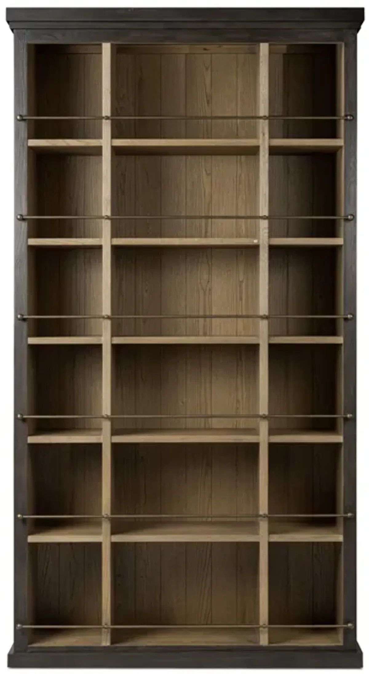 Alistair Smoked Black Bookcase