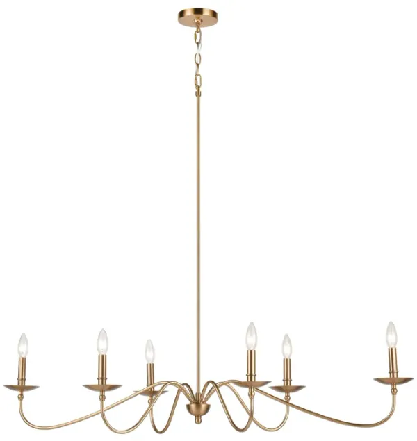 Wellsley 47" Wide 6 Light Chandelier