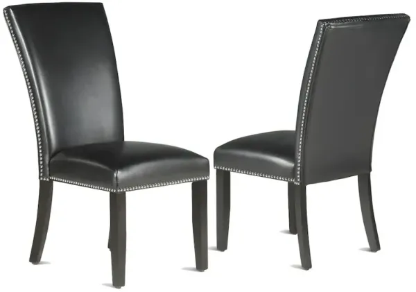Finley Black PU Side Chair