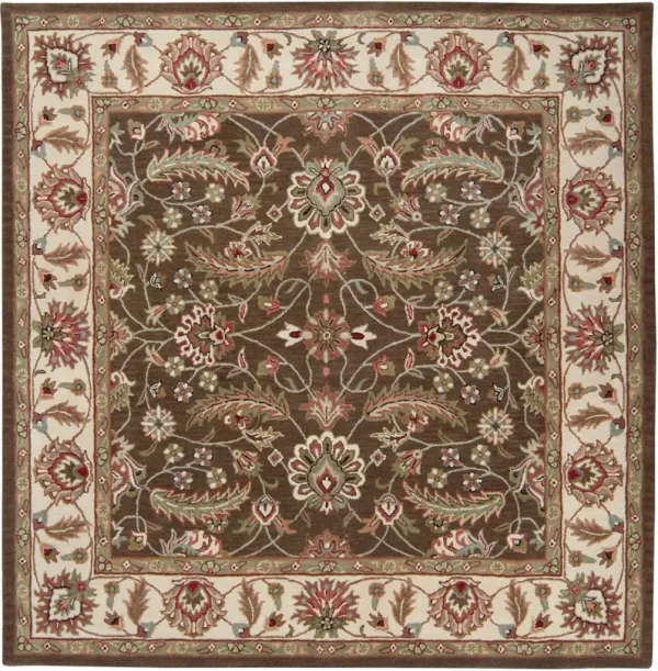 Caesar CAE-1022 4' Round Brown Rug