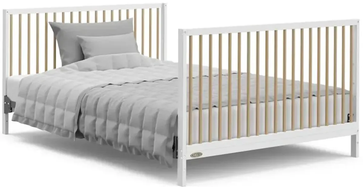 Graco Teddi 5-in-1 Convertible Crib with Drawer - White with Driftwood
