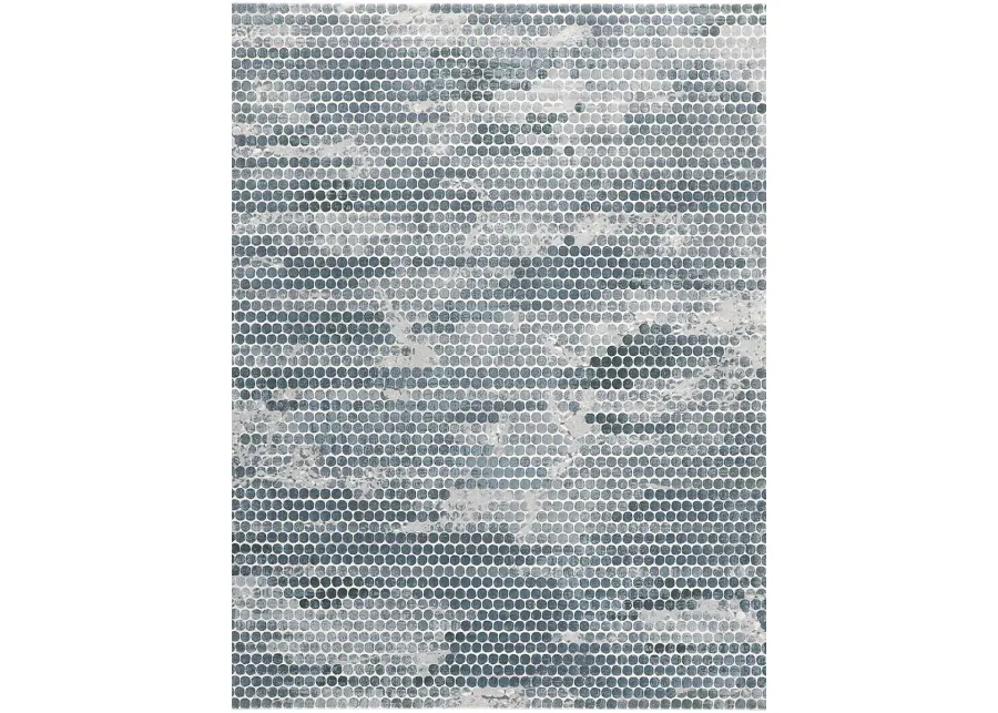 Atwell 3171F 2'8" x 8' Blue/Gray Runner