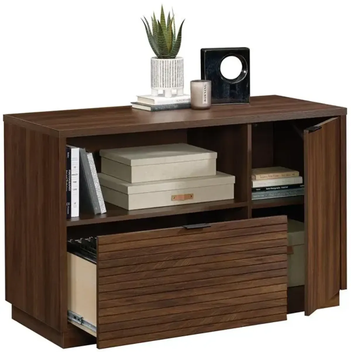 Sauder Englewood Small Credenza  Spiced Mahogany