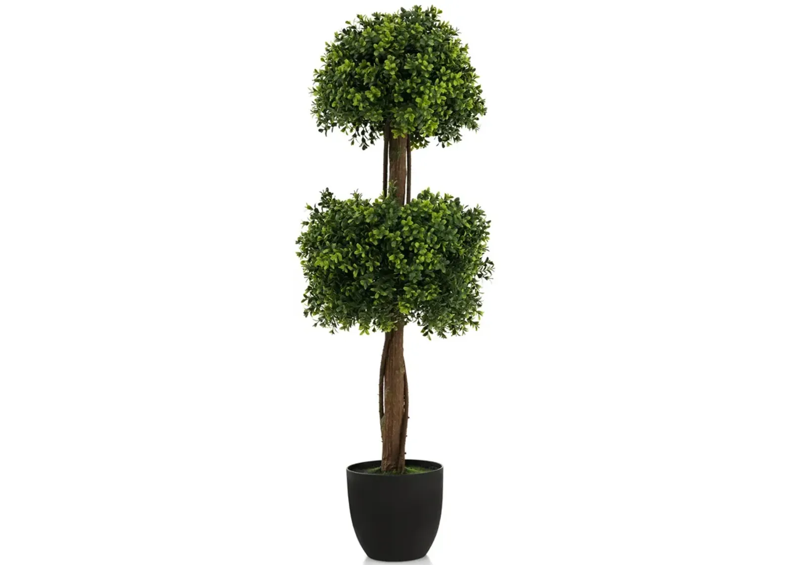 40 Inch Artificial Boxwood Topiary Ball Tree for Front Porch Patio Home-Green