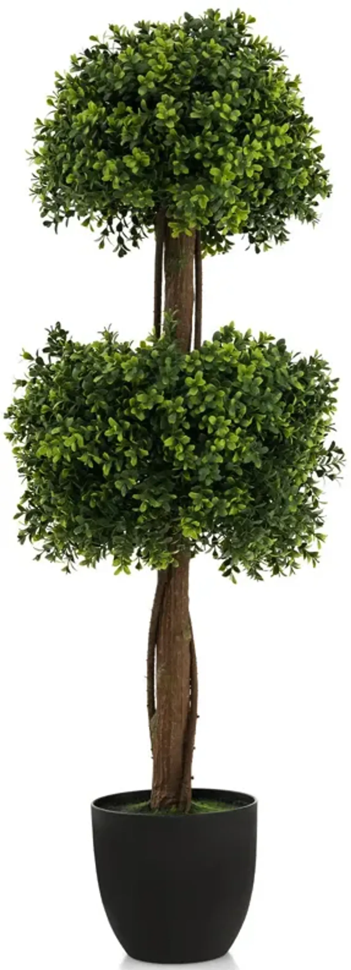 40 Inch Artificial Boxwood Topiary Ball Tree for Front Porch Patio Home-Green