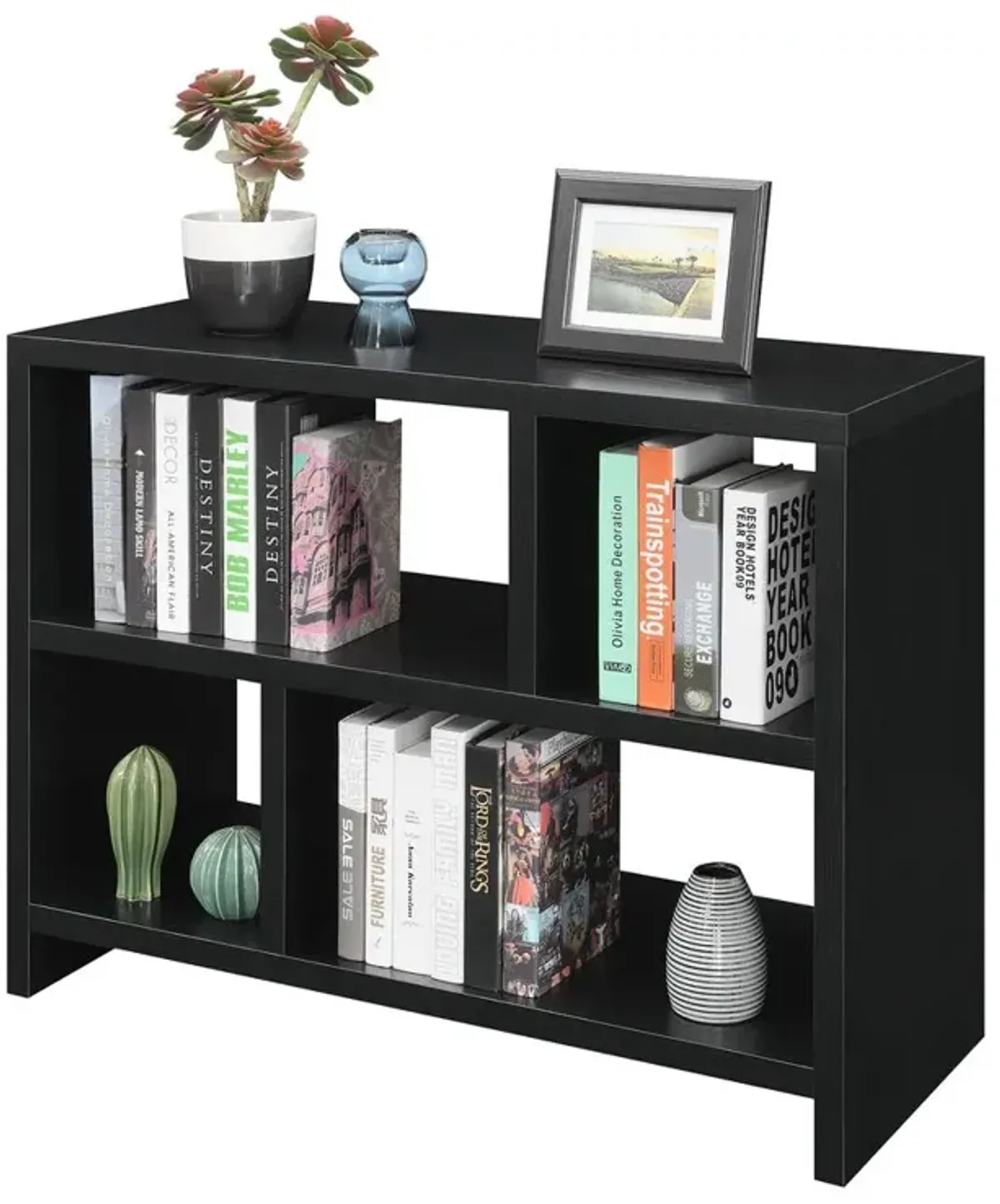 Convenience Concepts Northfield Console 3 Tier Bookcase, Black