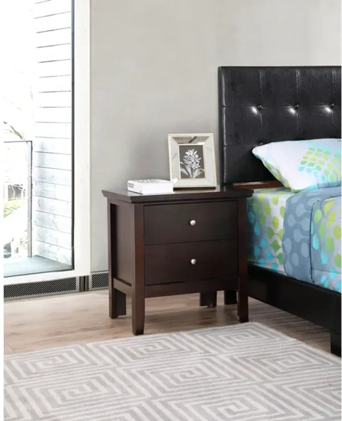 Primo 2-Drawer Nightstand (24 in. H x 15.5 in. W x 19 in. D)