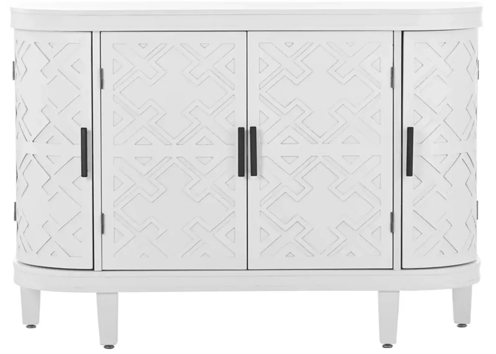 Merax Accent Storage Cabinet Sideboard Wooden Cabinet with Antique Pattern Doors for Hallway