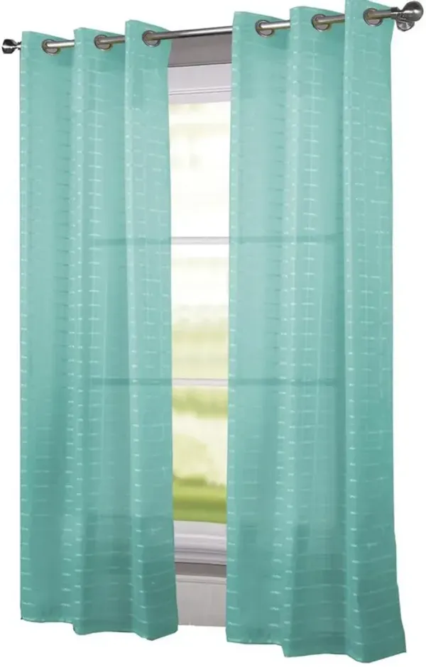 RT Designers Collection Wanda Box Voile Light Filtering One Grommet Curtain Panel 54" x 90"