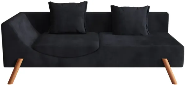 Cut-And-Fill Chaise Longue, Convertible Multifunctional Loveseat Sofa