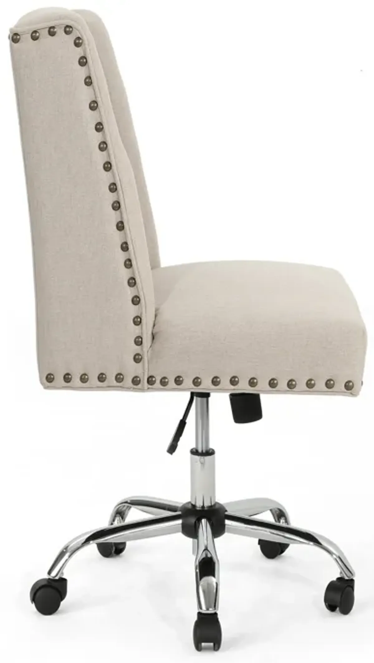 Modern Fabric Swivel Office Chair with Chrome Base