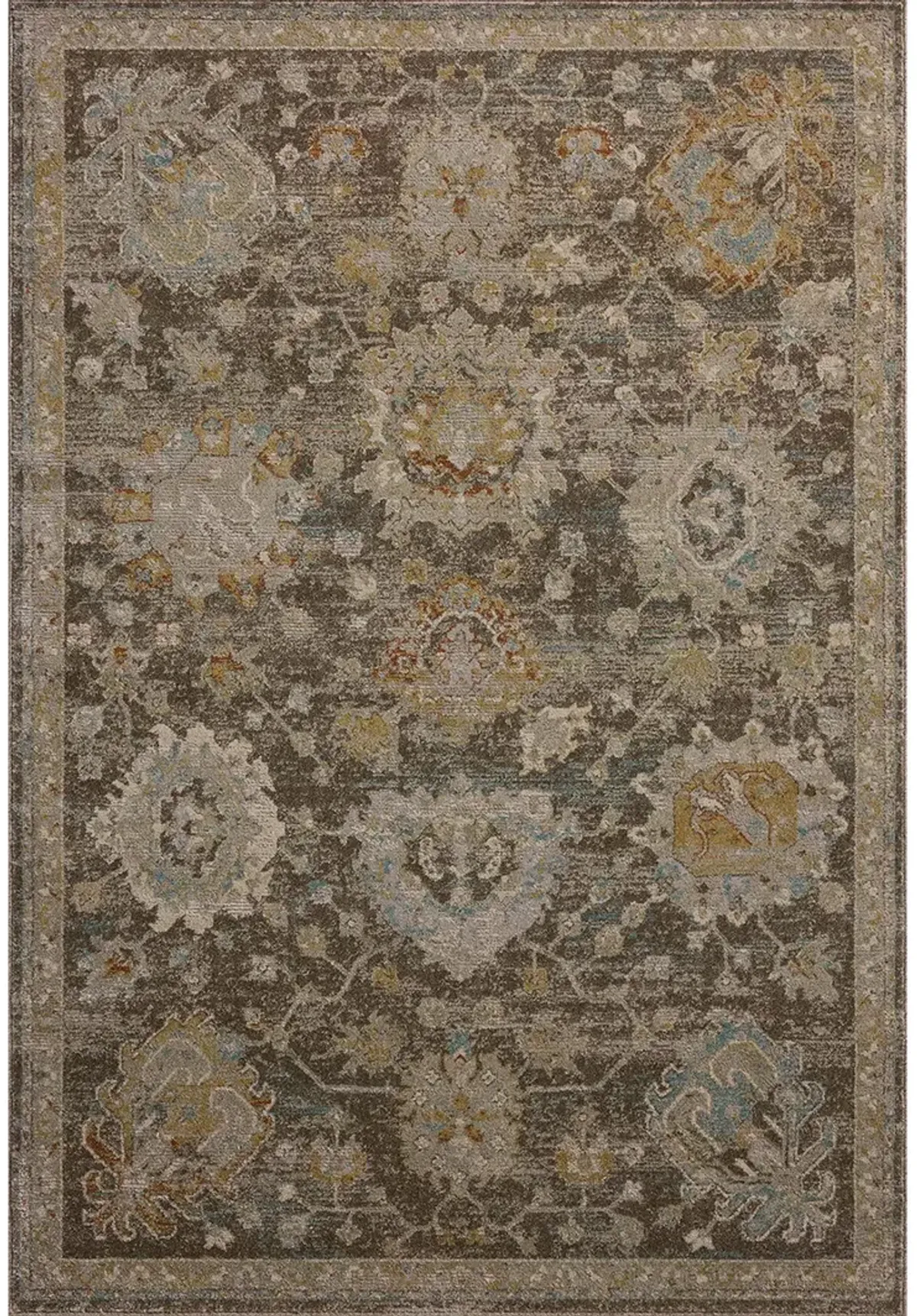 Mona Bark/Multi 7'6" x 7'6" Round Area Rug by Magnolia Home by Joanna Gaines x Loloi