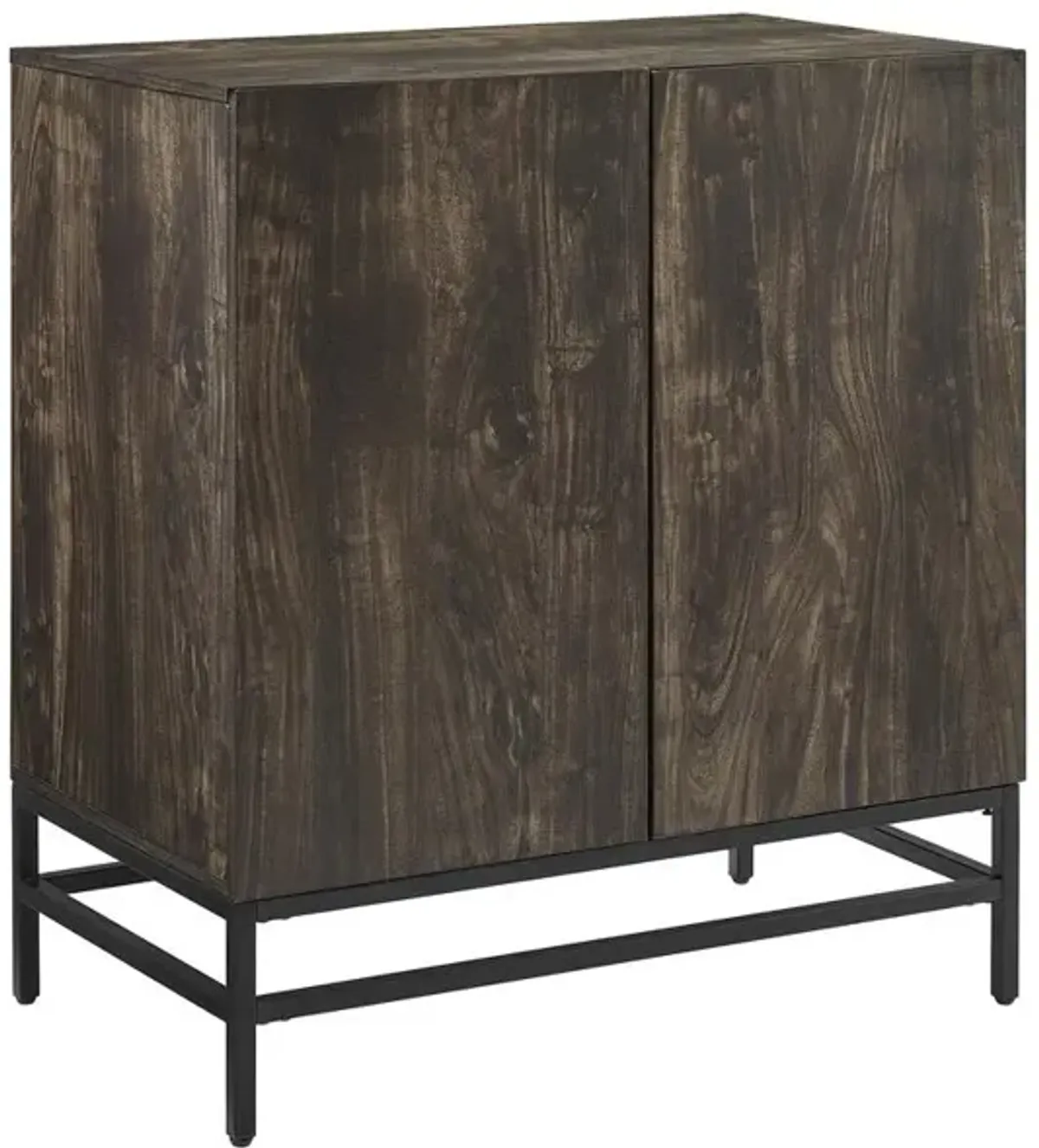 Crosley Furniture Jacobsen Bar Cabinet Brown Ash/Matte Black