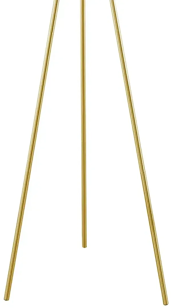 Streamdale Pacific Metal Tripod Floor Lamp With Glass Shade