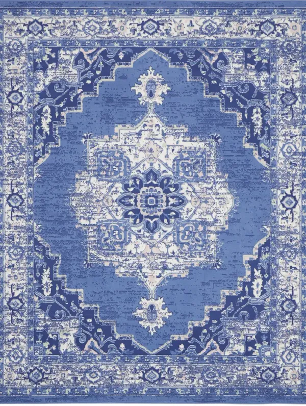 Whimsicle WHS03 Navy 8' x Round Rug