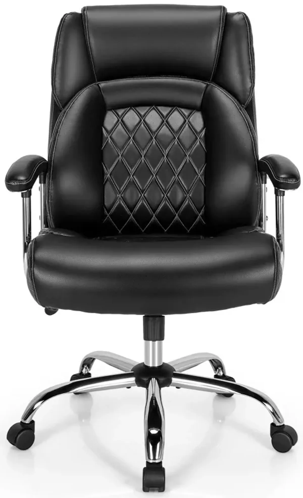 Height Adjustable Big and Tall Office Chair Computer Desk Chair with Metal Base