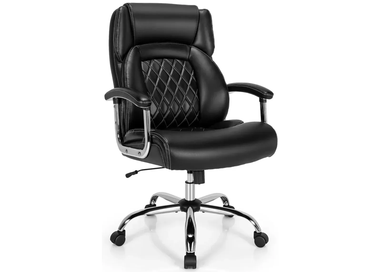 Height Adjustable Big and Tall Office Chair Computer Desk Chair with Metal Base