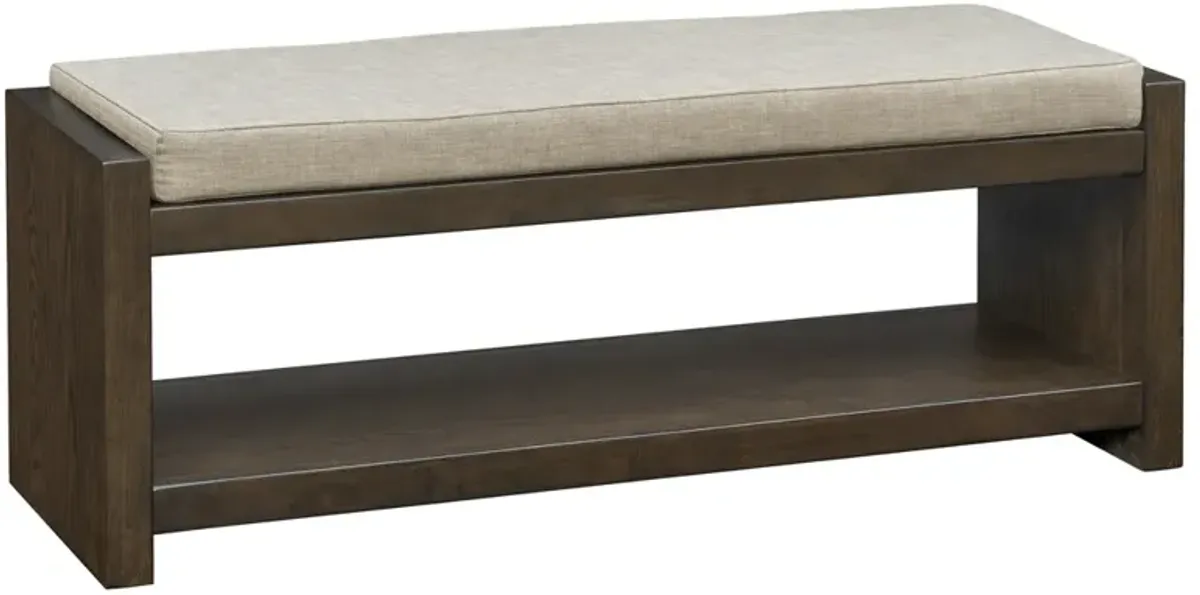 Ivan Accent Bench With Lower Shelf