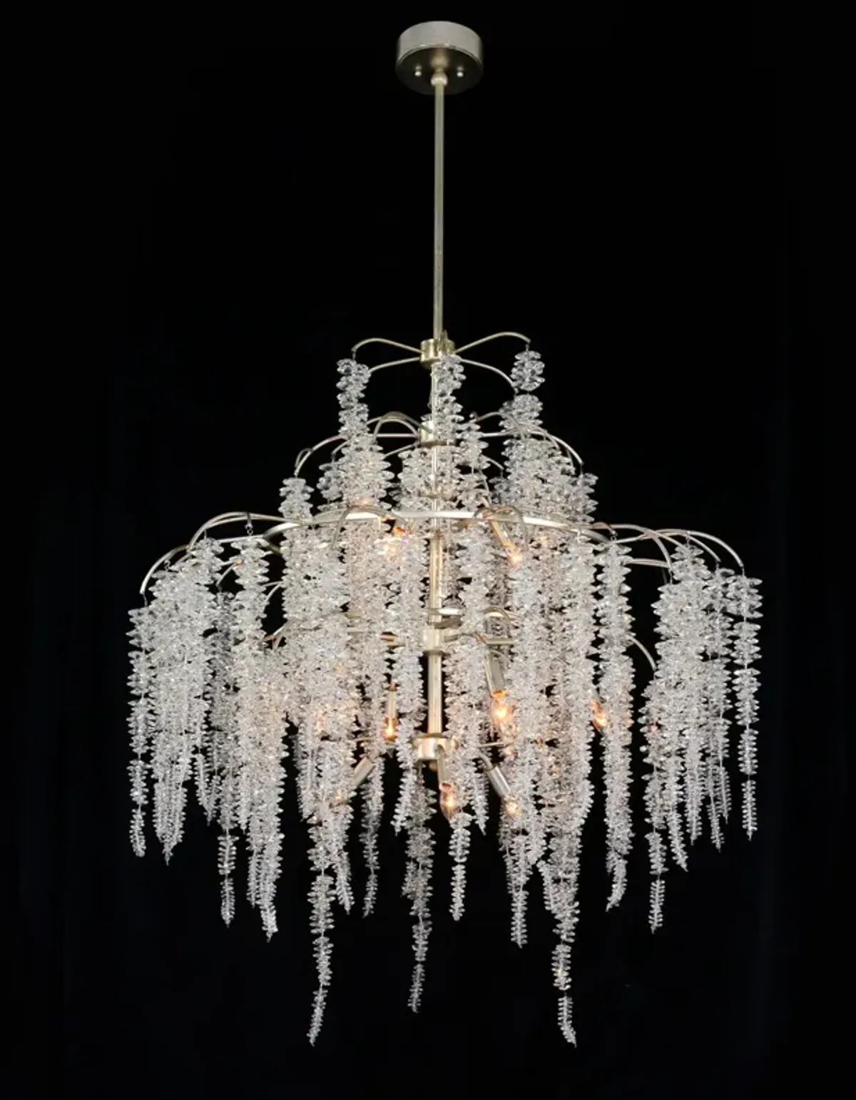 Cascading Crystal Twelve-Light Chandelier