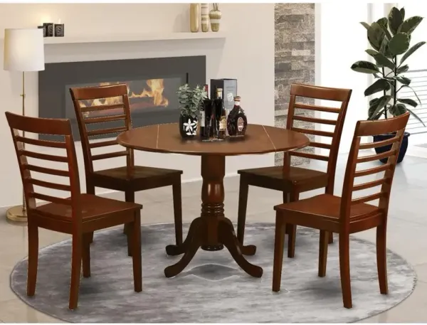 5 Pc small Kitchen Table and Chairs set-Kitchen Table and 4 dinette Chairs