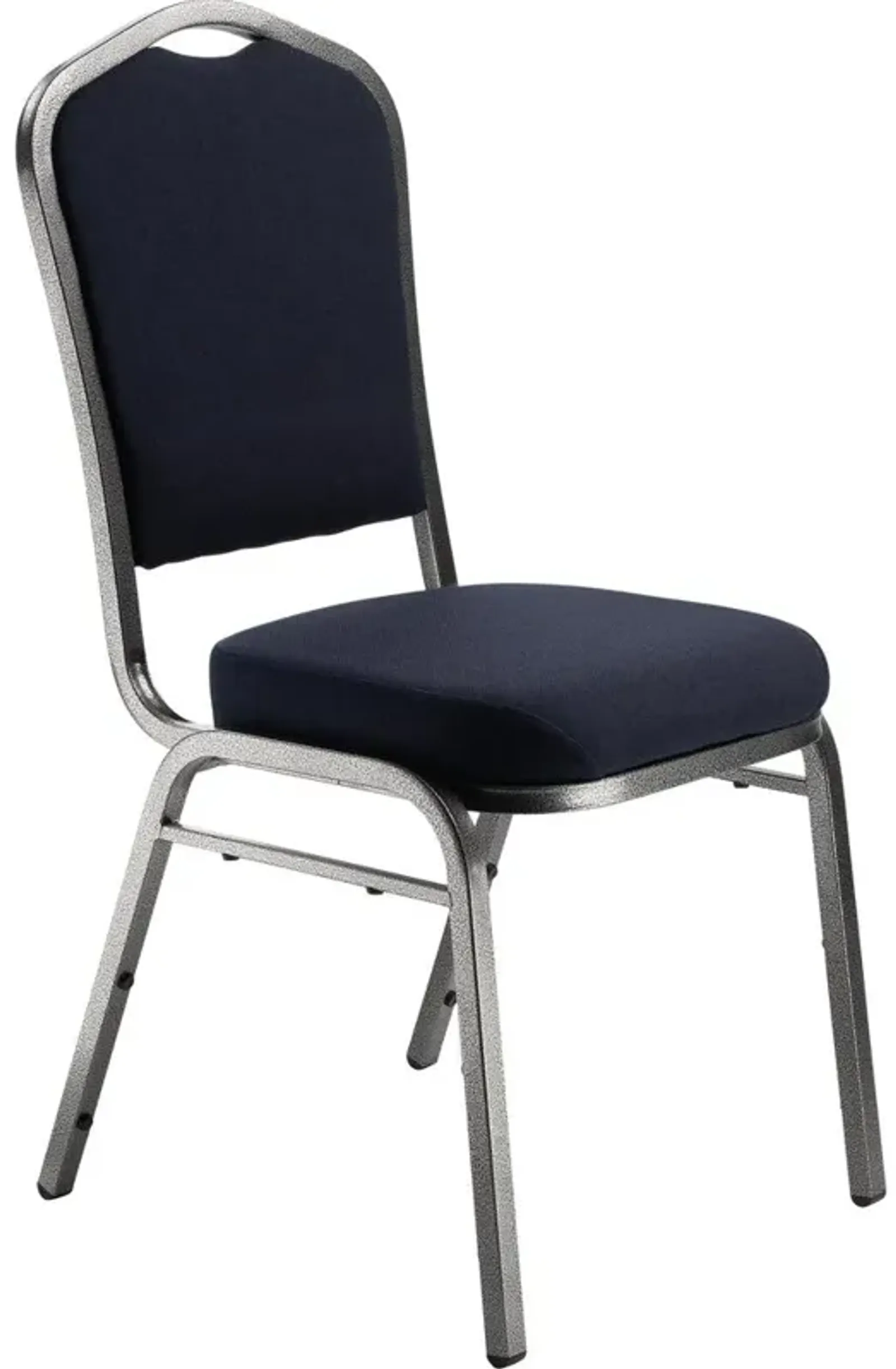 NPS® 9300 Series Deluxe Fabric Upholstered Stack Chair, Ebony Black Seat/Black Sandtex Frame