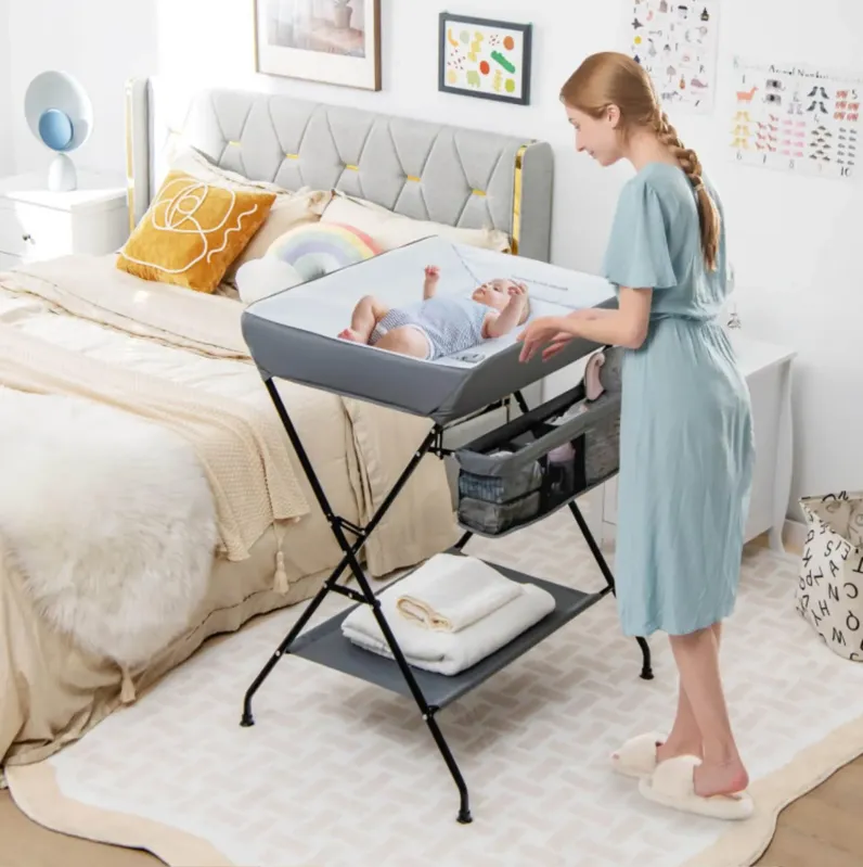 Baby Storage Folding Diaper Changing Table