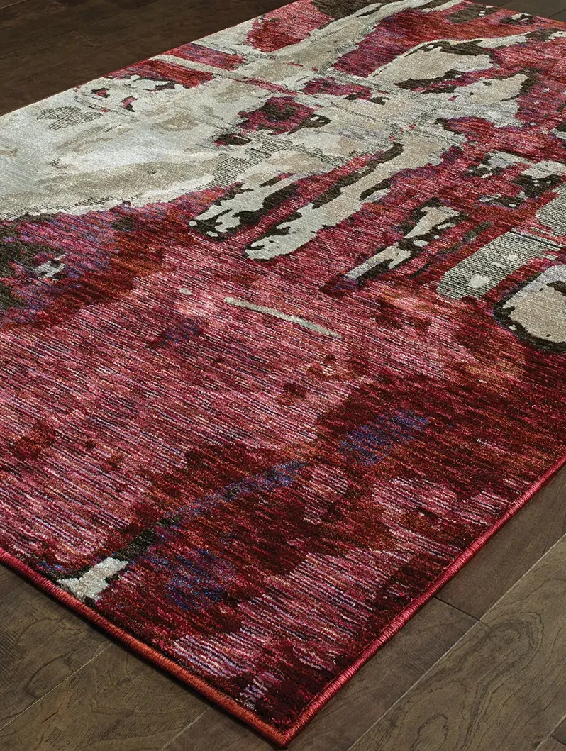 Evolution 2'6" x 12' Red Rug