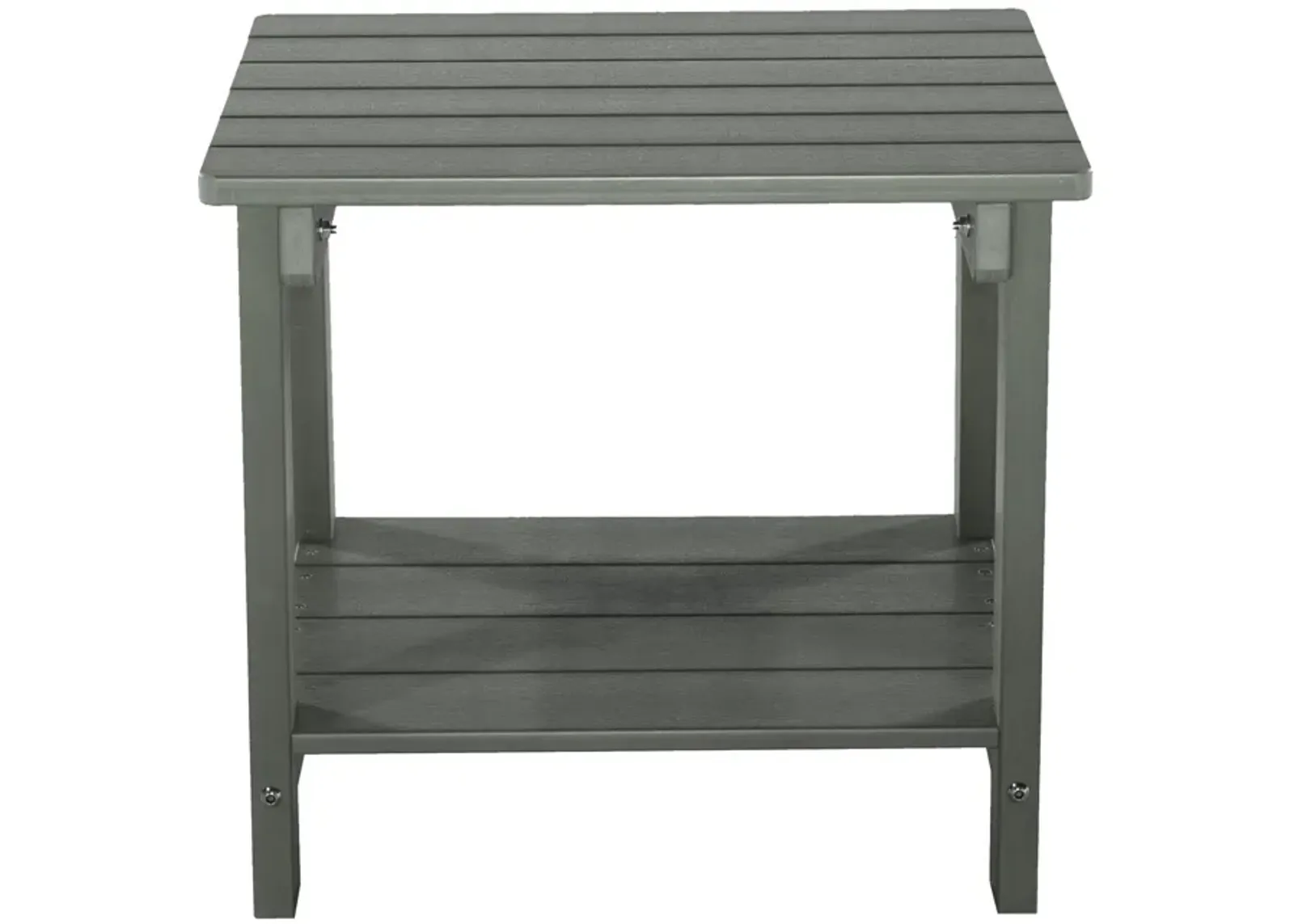 Grey End Table with Shelf