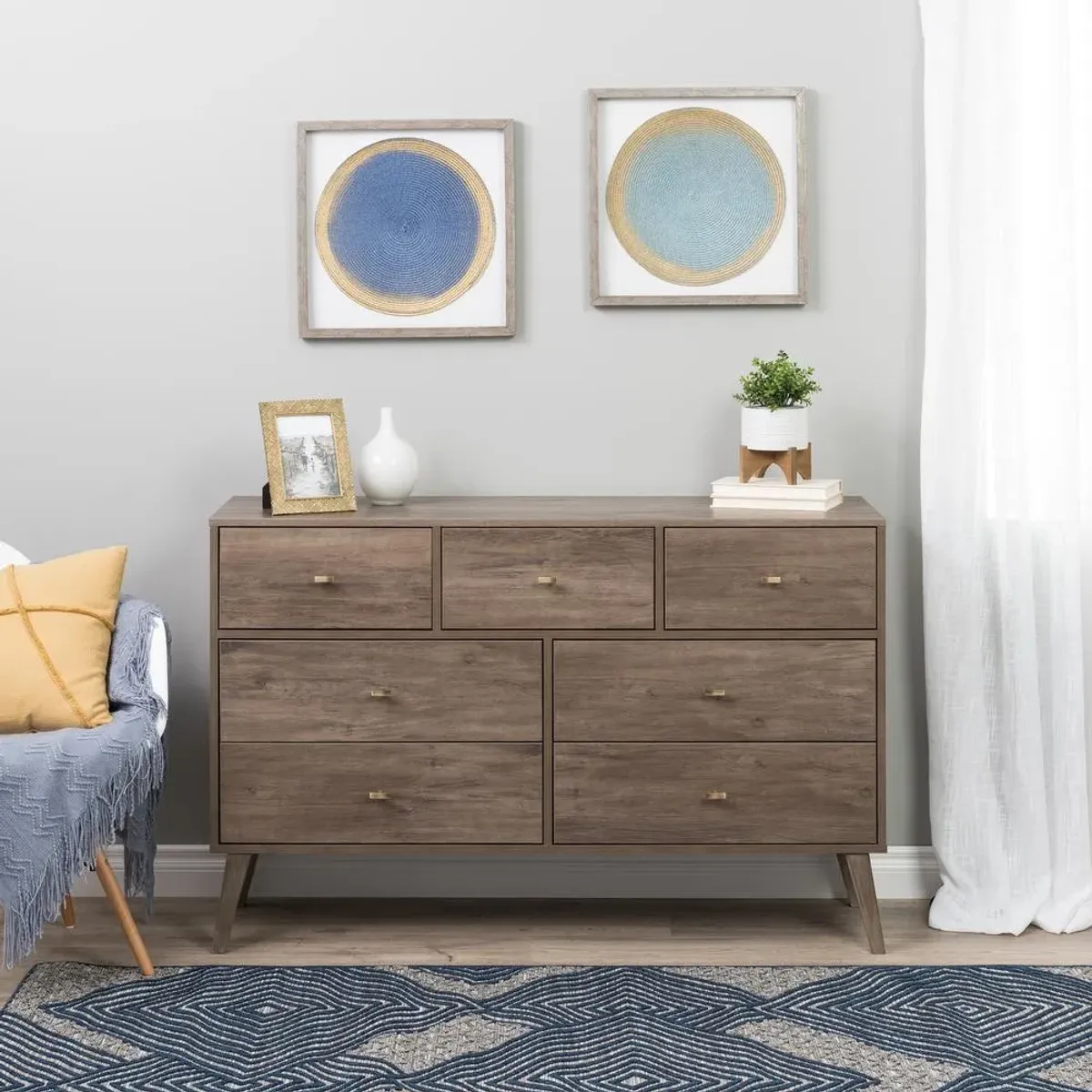 Prepac Milo 7-drawer Dresser, Drifted Gray