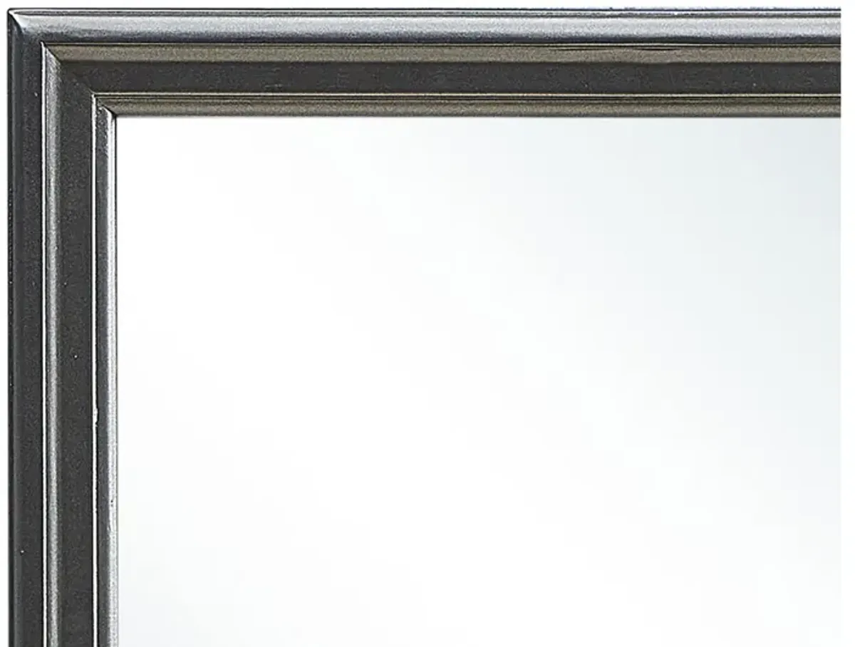 Lorana 38 in. x 38 in. Modern Square Framed Dresser Mirror