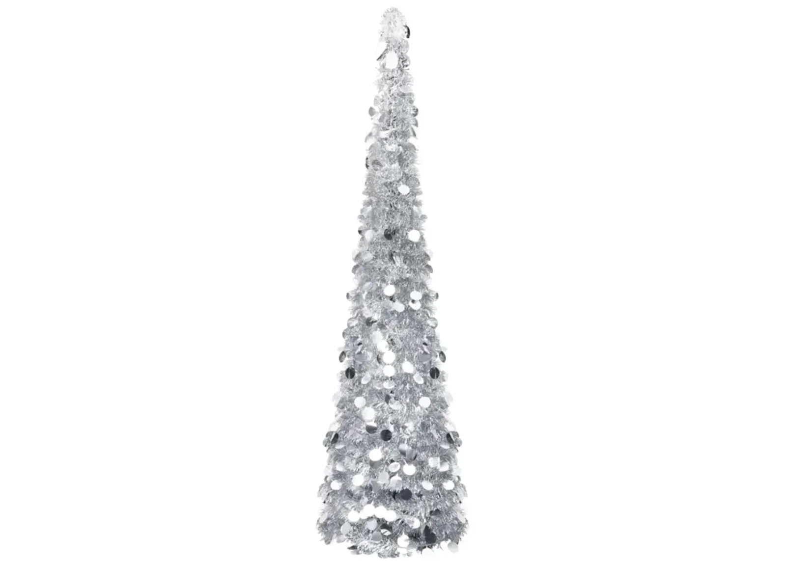 vidaXL Pop-up Artificial Christmas Tree Silver 47.2" PET