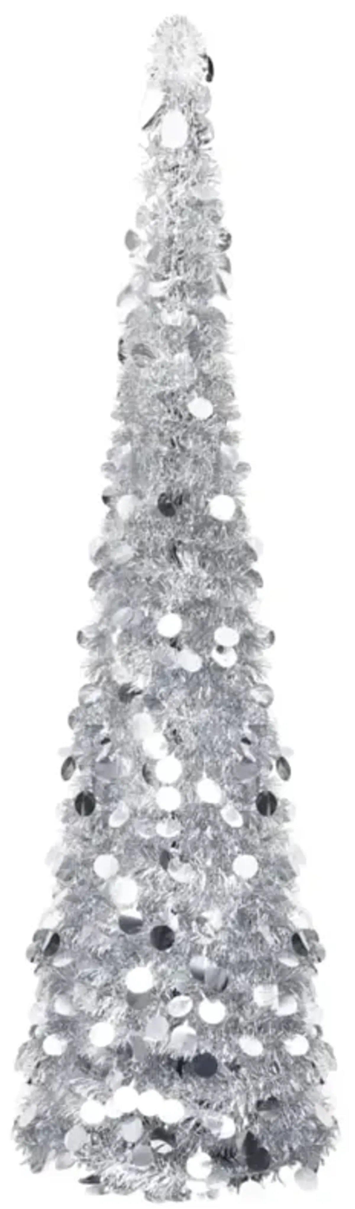 vidaXL Pop-up Artificial Christmas Tree Silver 47.2" PET