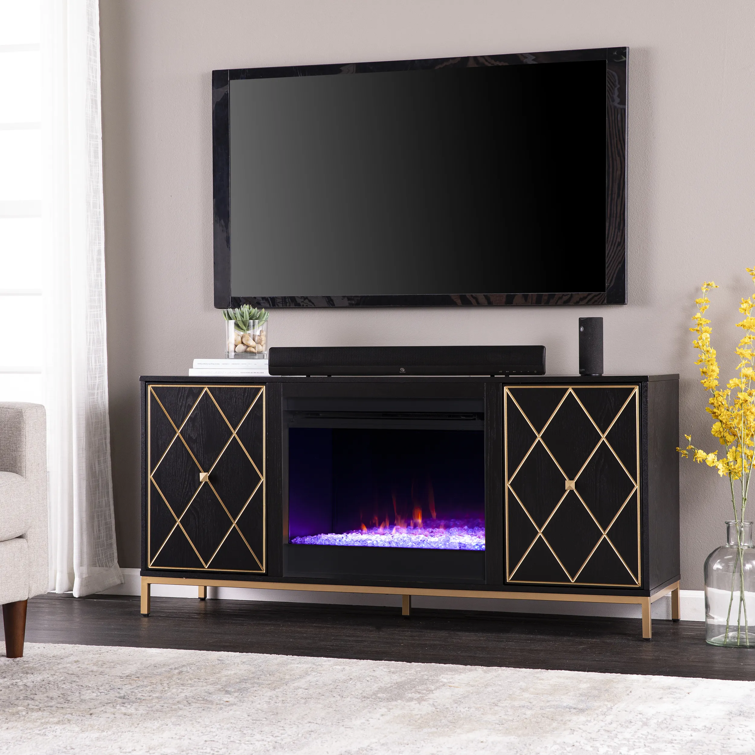 Nelson Color Changing Fireplace Console