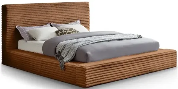 Meridian Furniture Dexter Saddle Corduroy Fabric Queen Bed