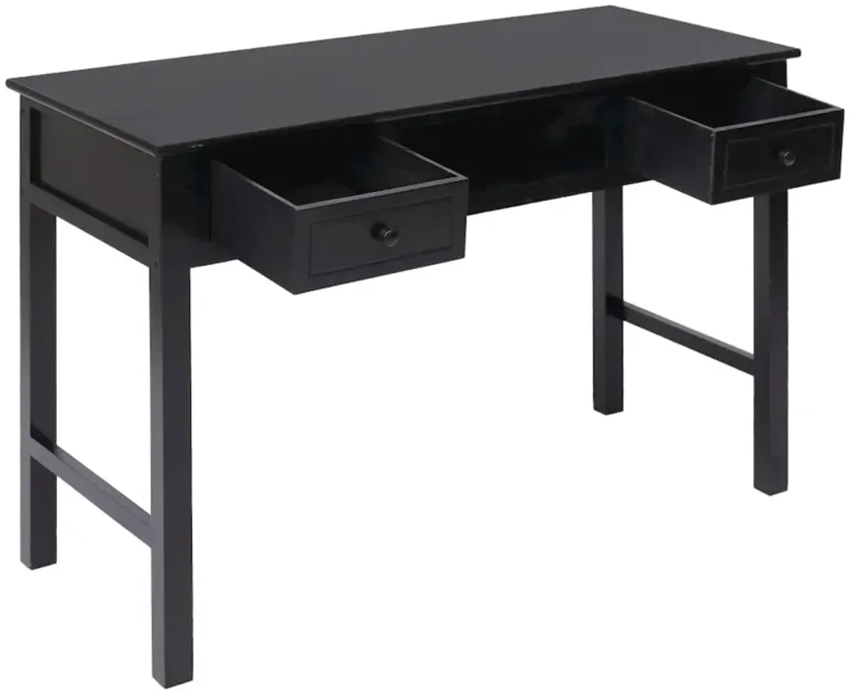 vidaXL Writing Desk Black 43.3"x17.7"x29.9" Wood, 284158