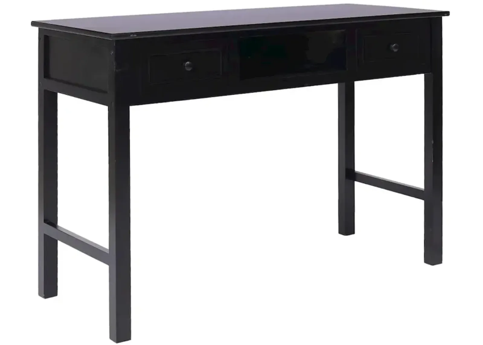 vidaXL Writing Desk Black 43.3"x17.7"x29.9" Wood, 284158