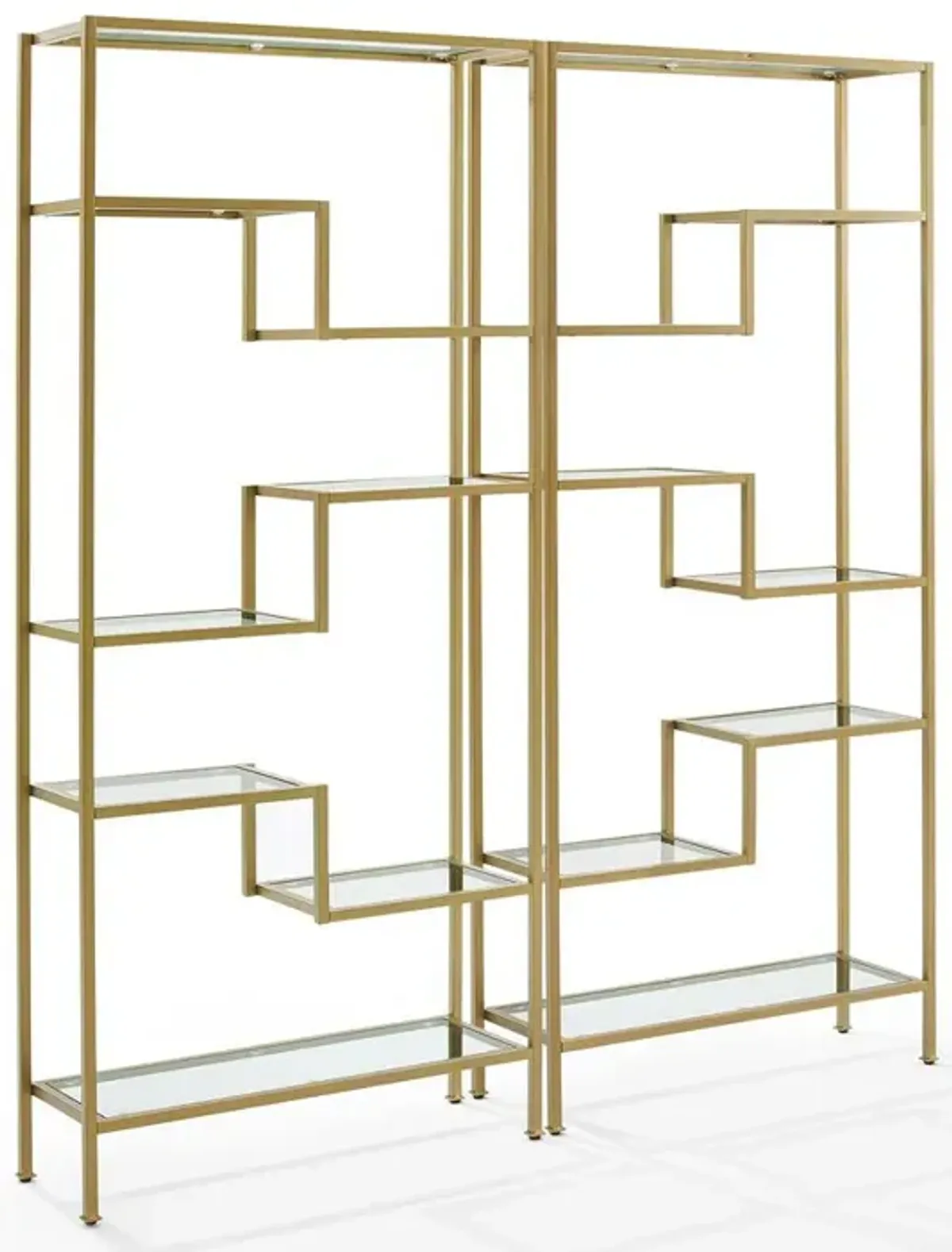 Sloane 2Pc Etagere Set Gold - 2 Etageres