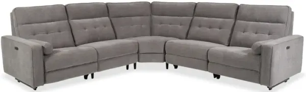 Elite Pewter 5-Piece Sectional