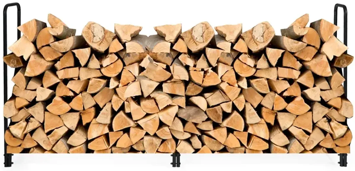 8 Feet Outdoor Steel Firewood Log Rack