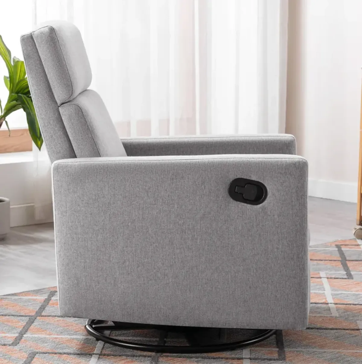 Merax Modern Upholstered Rocker Nursery Chair