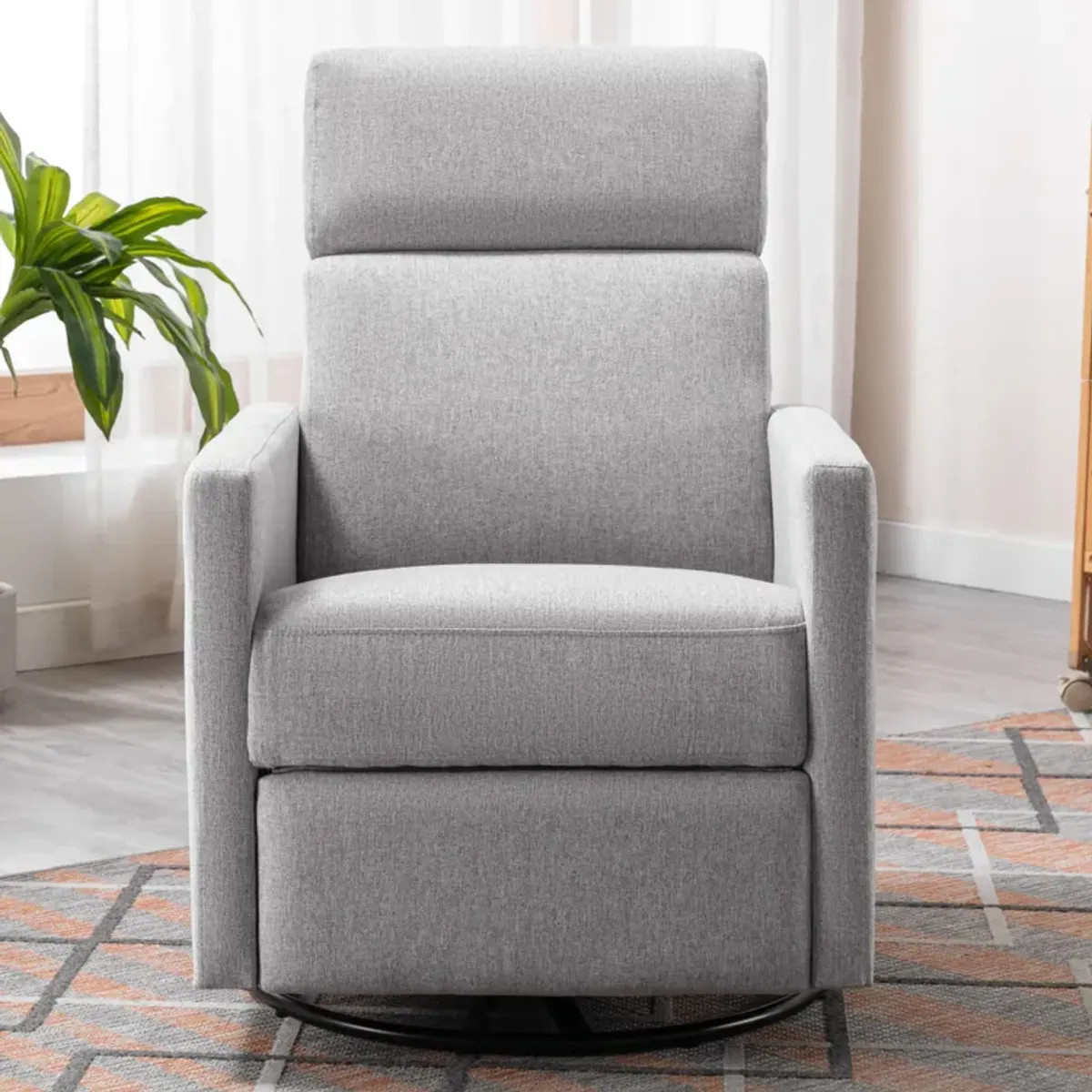 Merax Modern Upholstered Rocker Nursery Chair